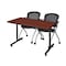 Kobe Rectangle Tables > Training Tables > Kobe Training Table & Chair Sets, 48 W, 30 L, 29 H, Cherry MKTRCT4830CH23BK - alternate 1